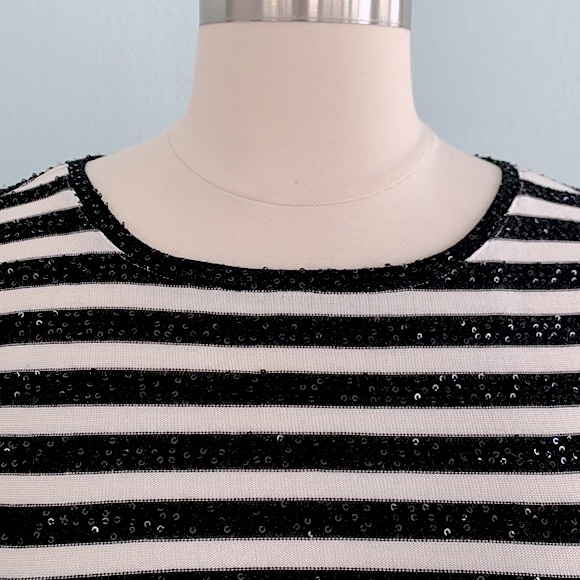 Talbots Stripe Sequin Sweater - Picture 2 of 10